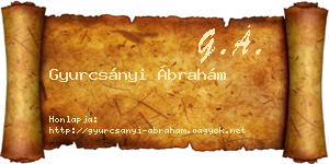Gyurcsányi Ábrahám névjegykártya