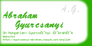 abraham gyurcsanyi business card